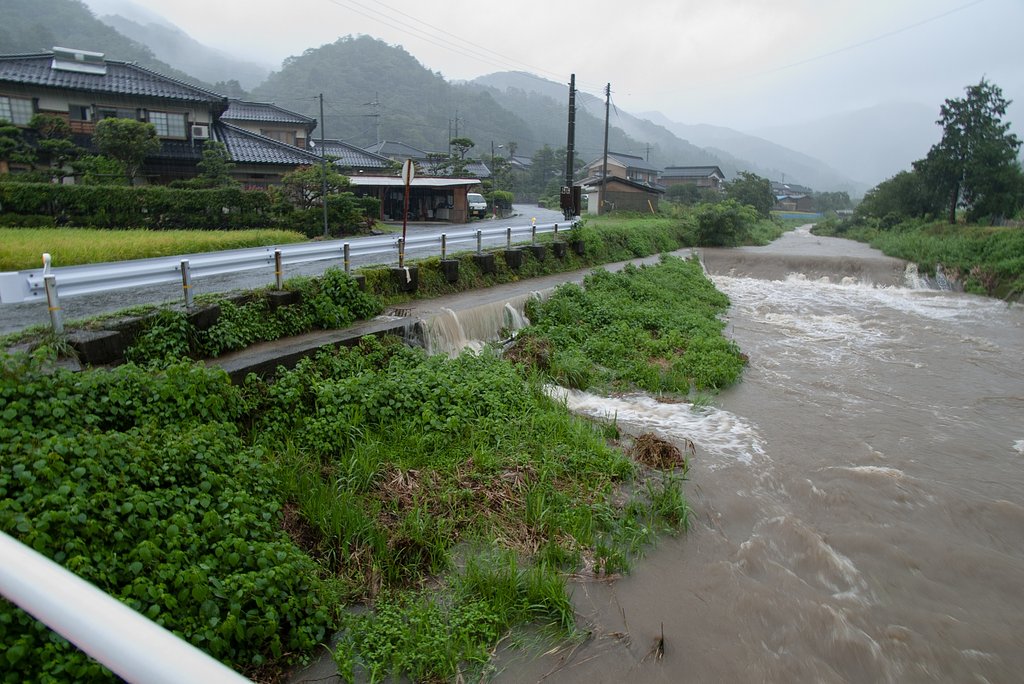 大雨に・・。