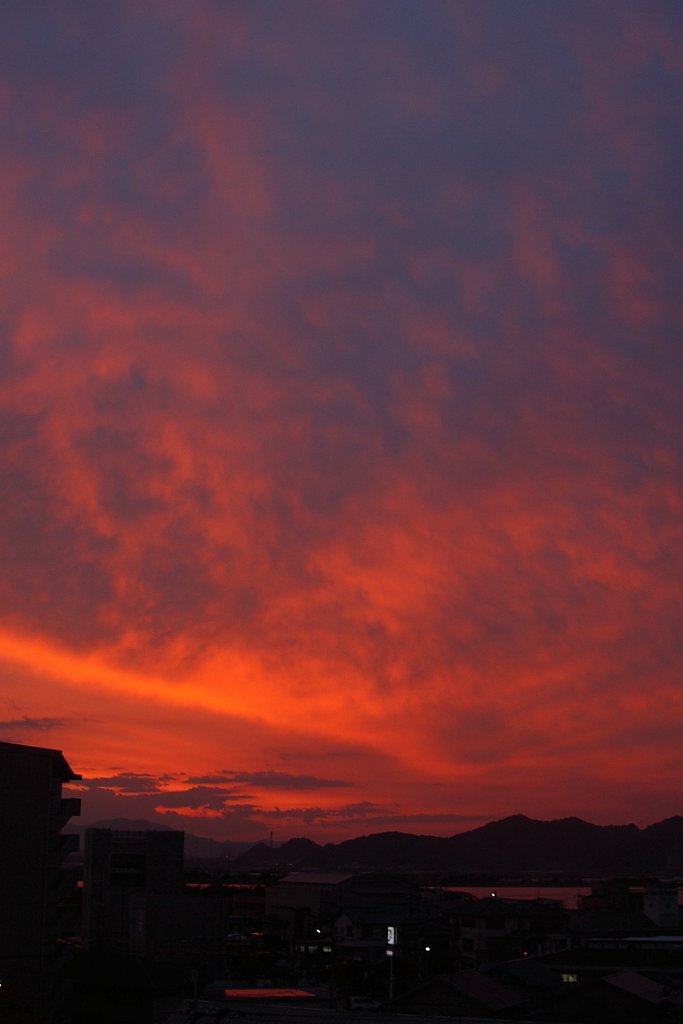 笠岡の夕空