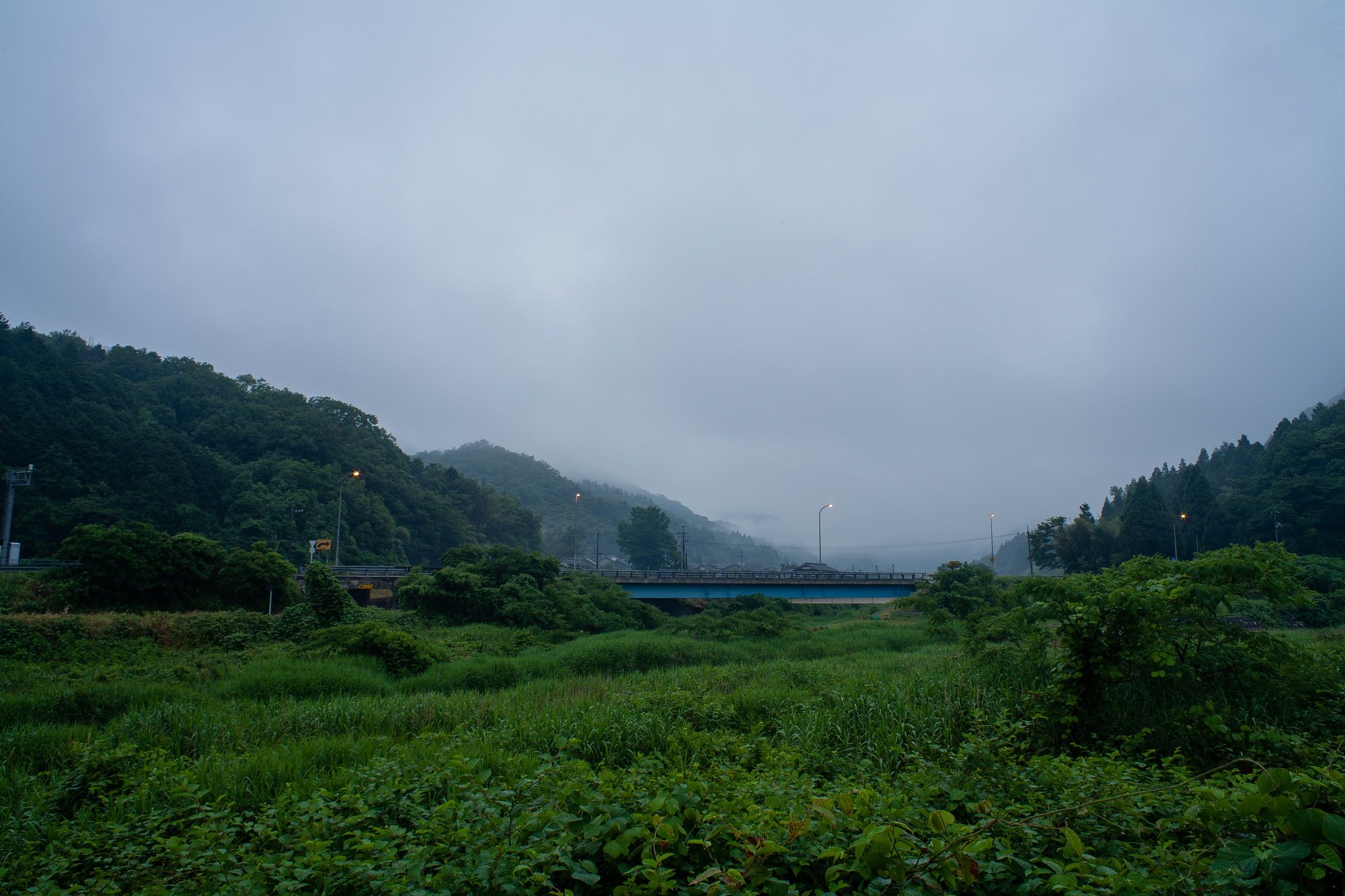 梅雨の雨空・・。