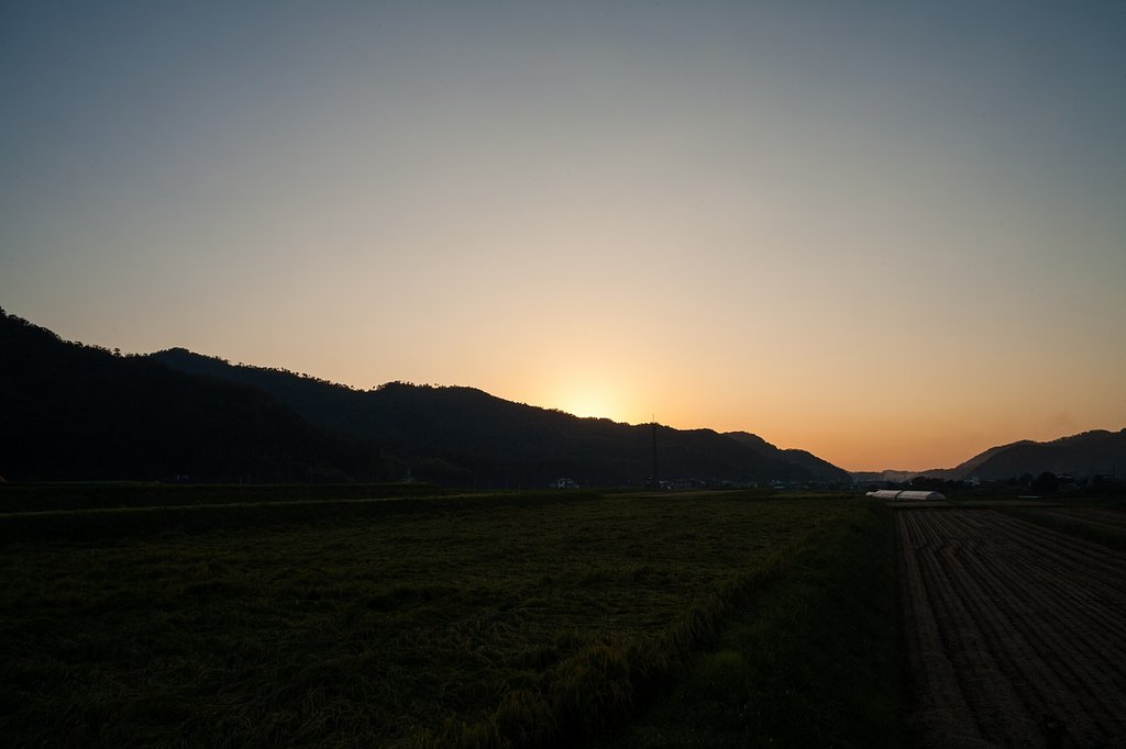美しい夕焼け・・。