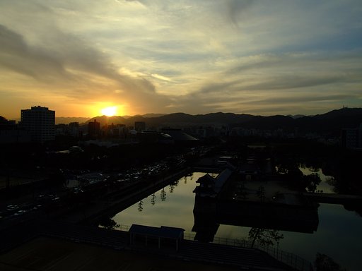 夕日と町並みの両立その２