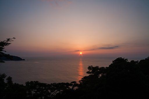 日本海の夕焼け。