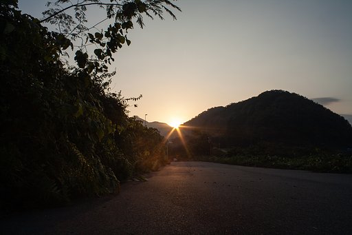 快晴の朝日の出!