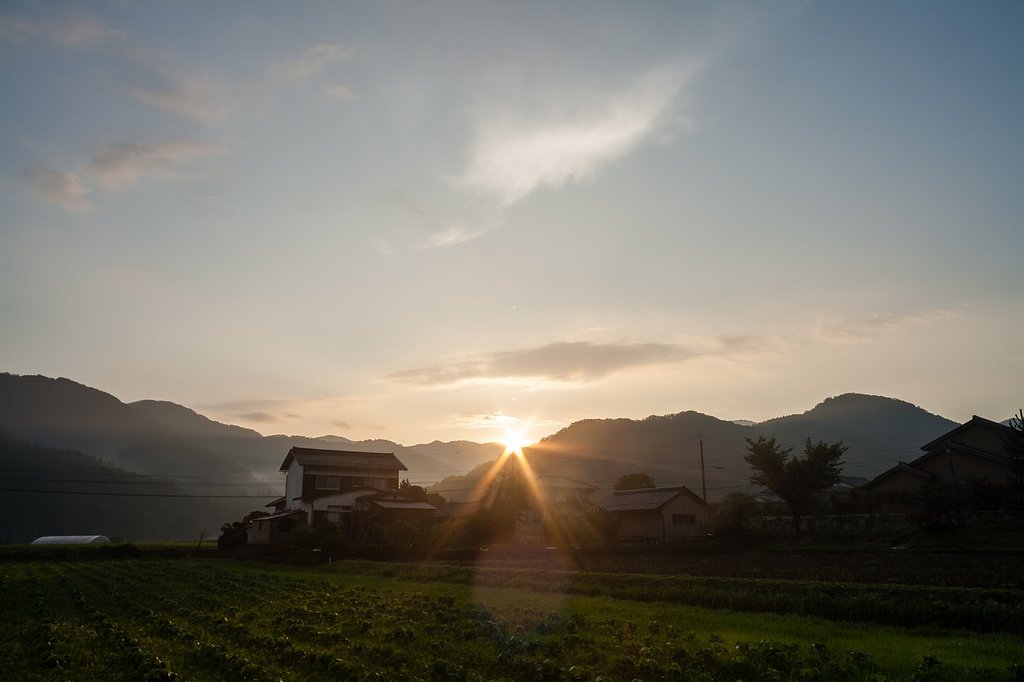 朝日の出が見られました。