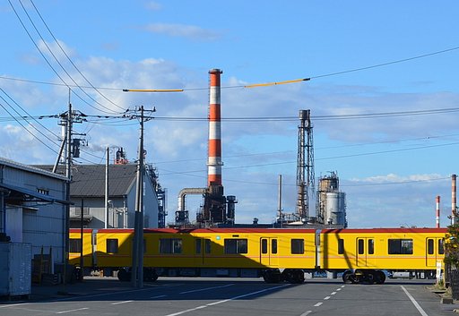 川崎市営埠頭の東京メトロ銀座線車両