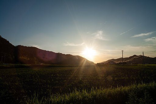 強力な夕焼・・。