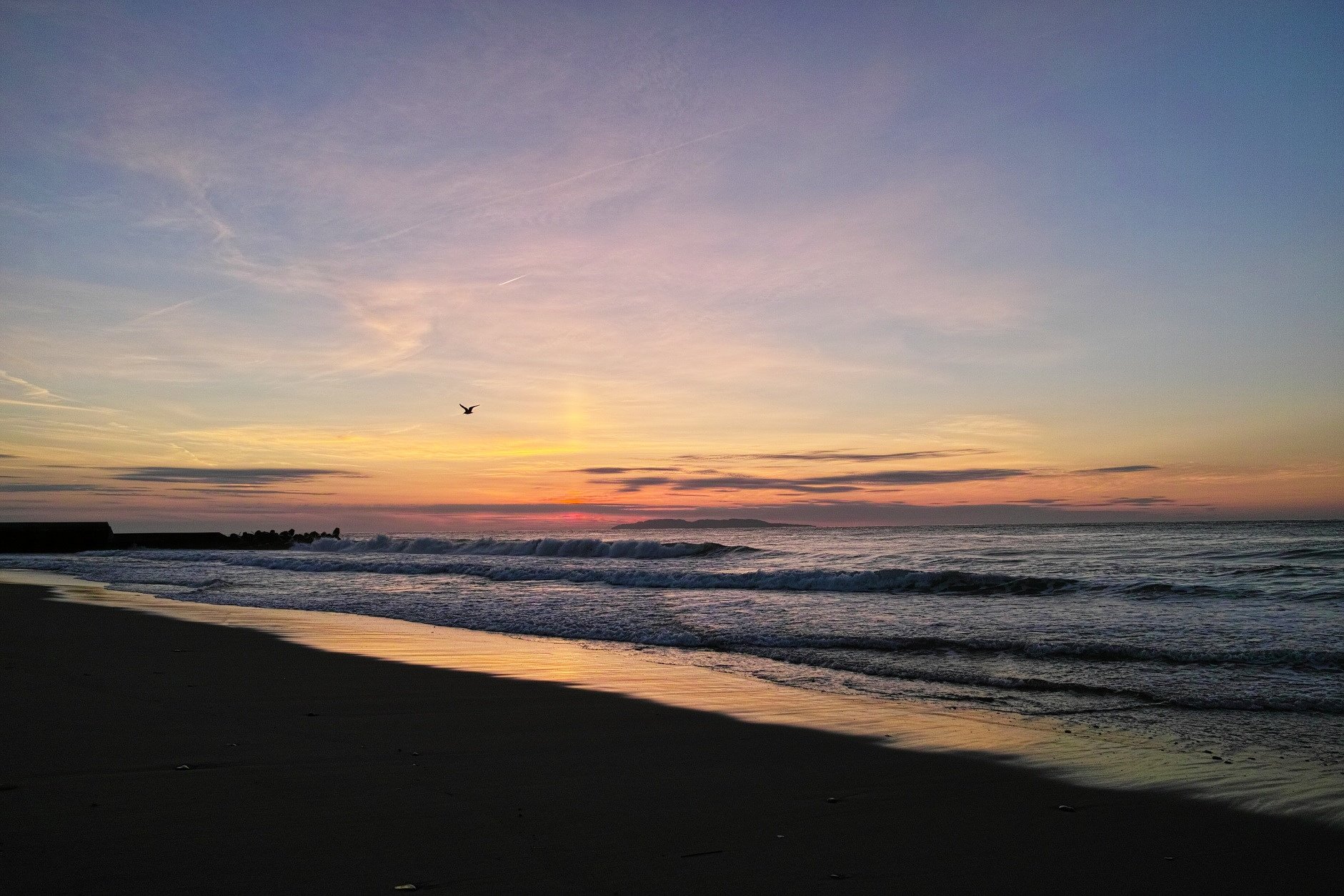庄内浜 秋の夕暮れ