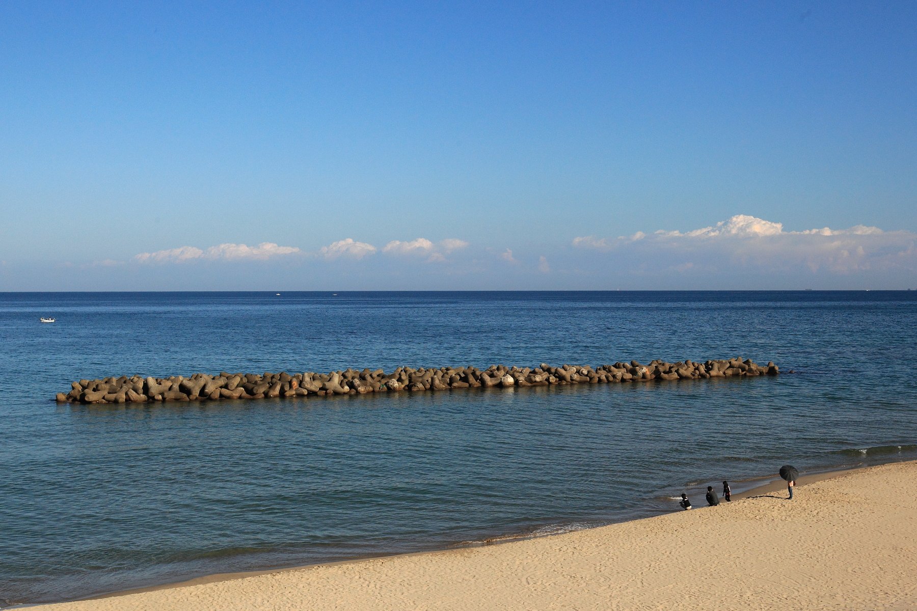 休日の益田市三里ヶ浜