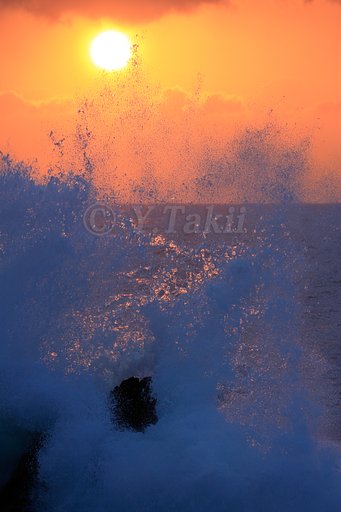 越前海岸の夕景