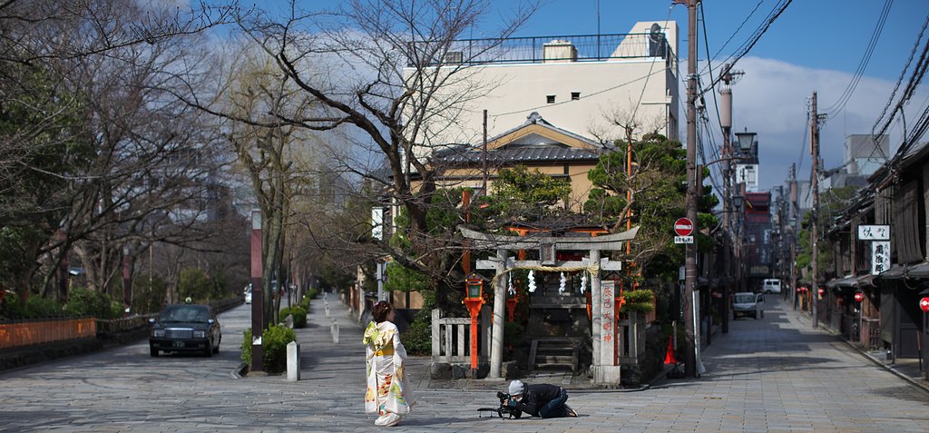 祇園白川巽橋付近