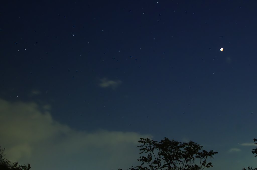 皆既月食と星たち