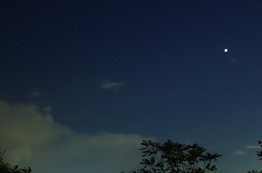 皆既月食と星たち