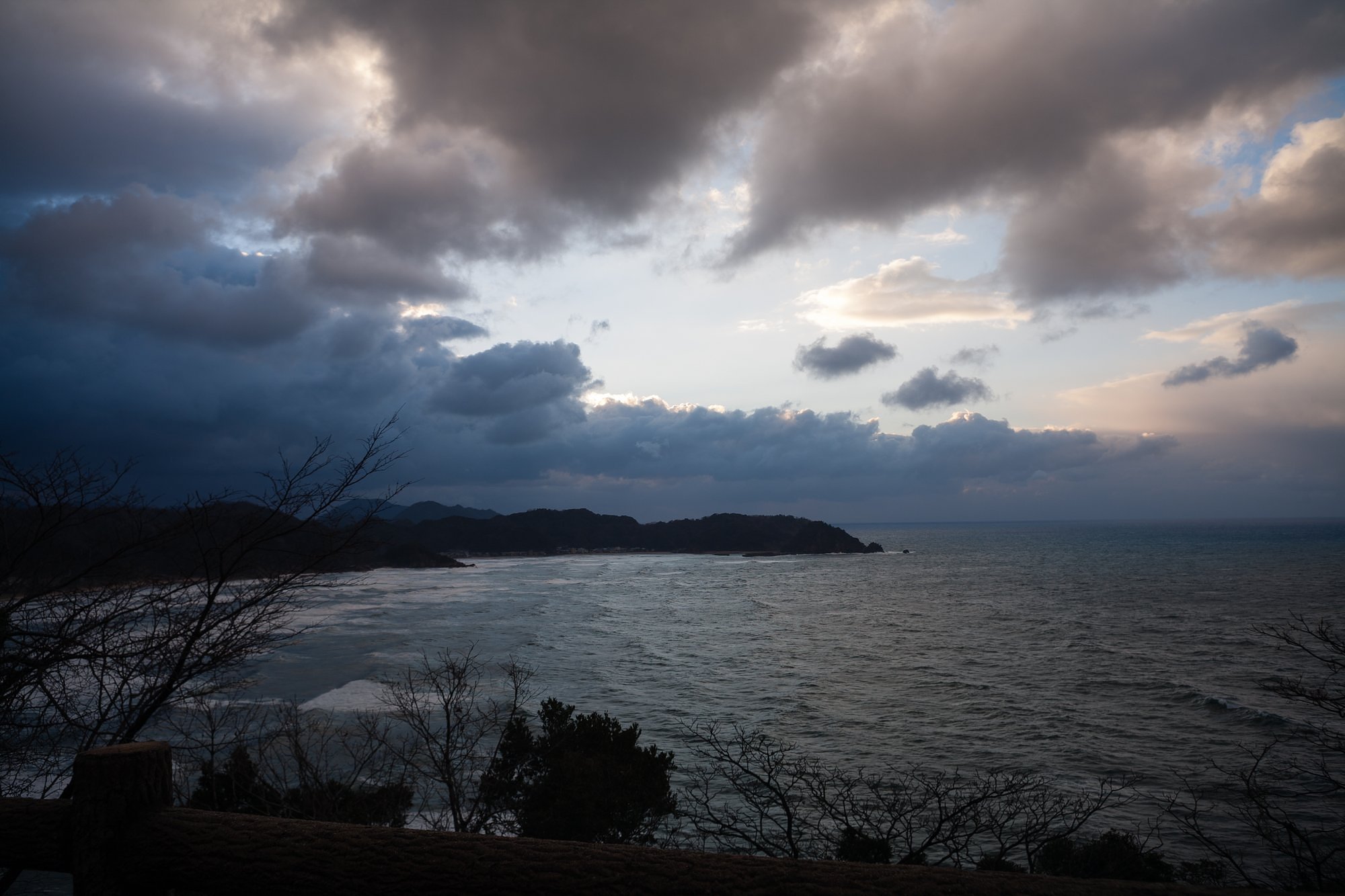 冬の夕方・・。