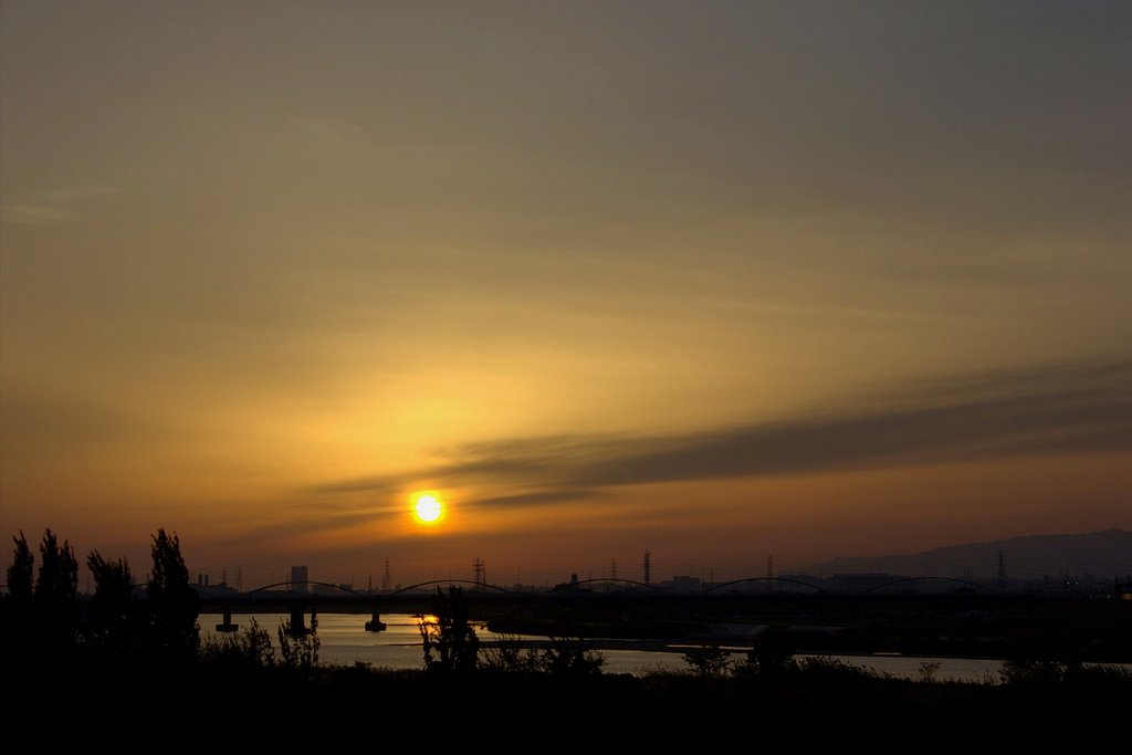 淀の夕焼け