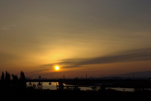 淀の夕焼け