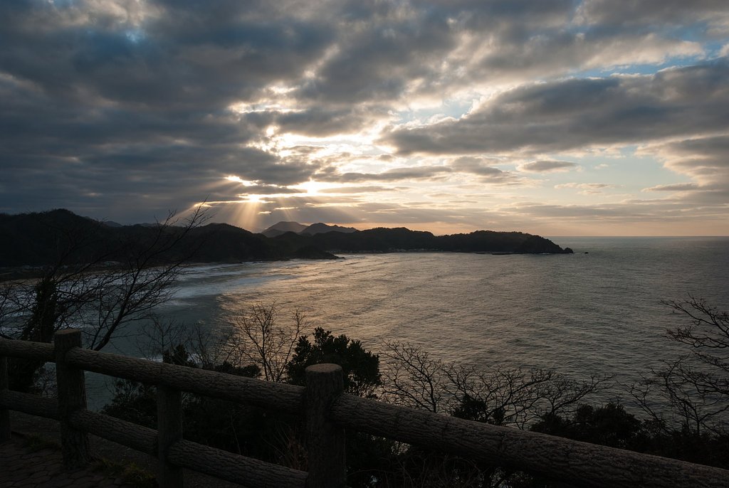 夕焼けの光芒1!