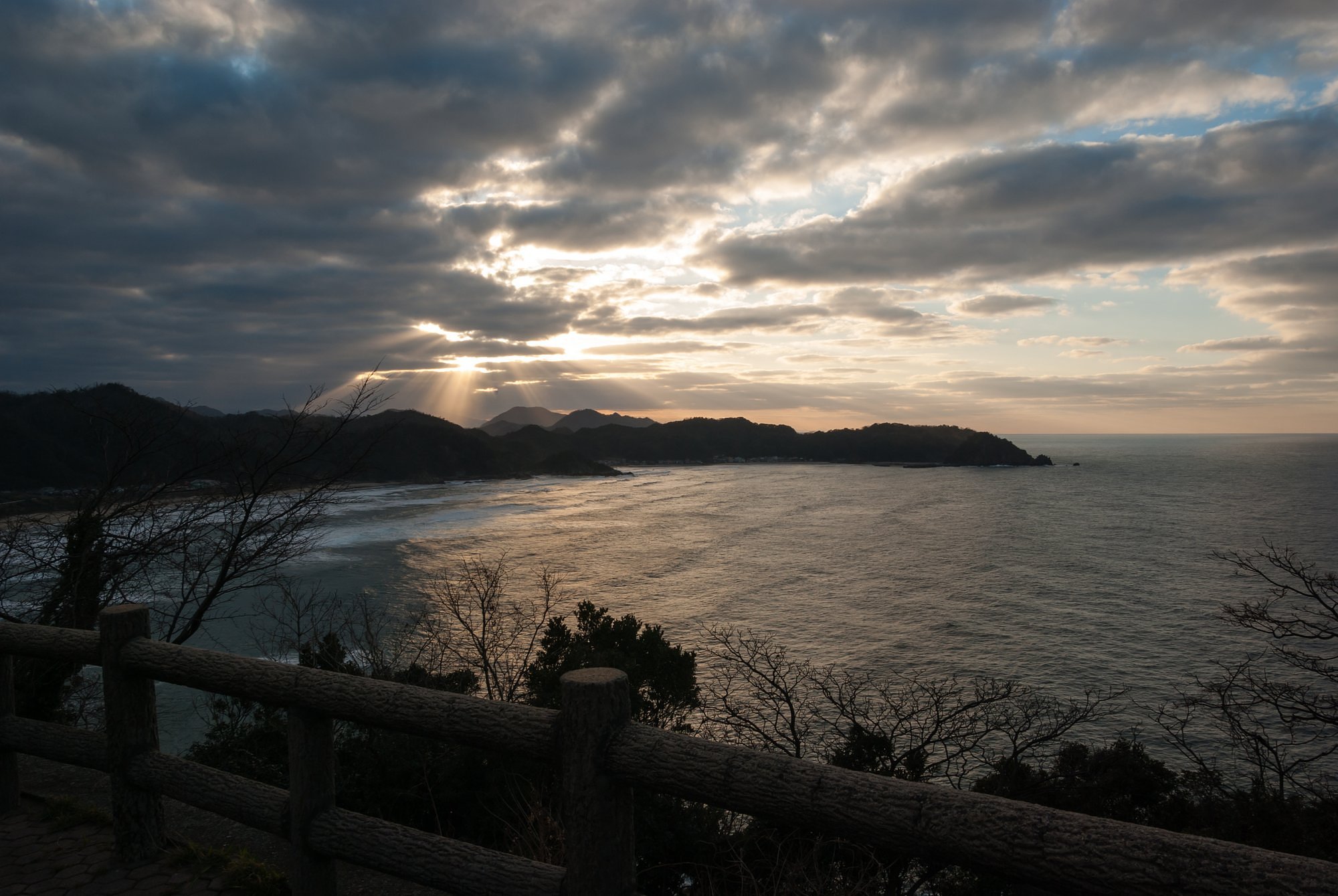 夕焼けの光芒1!