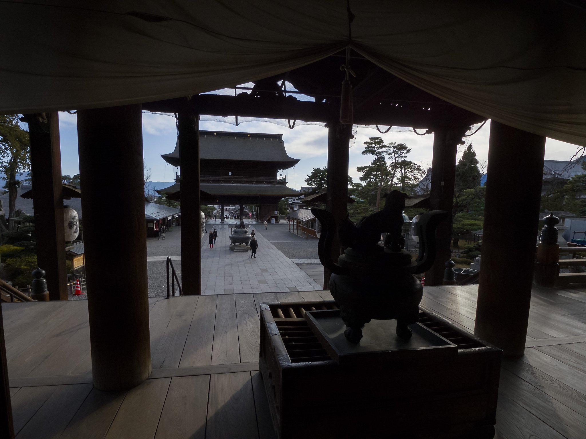 善光寺にて