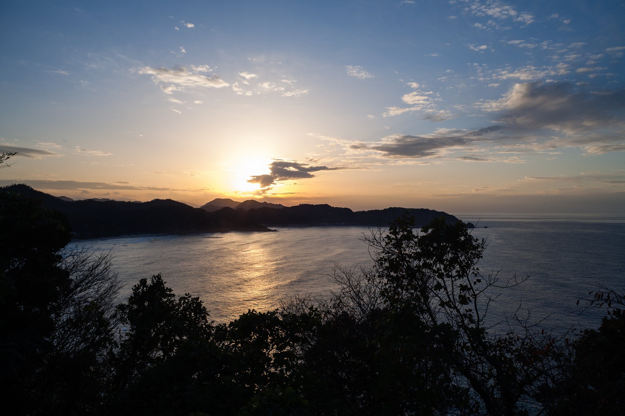 日本海の夕焼け。