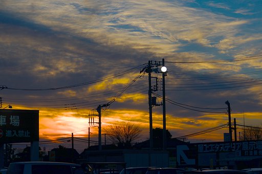 冬の夕景