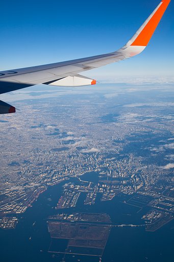 東京湾上空
