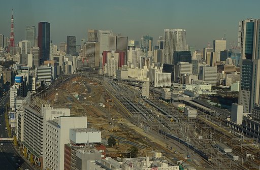 ブルートレインと品川新駅予定地