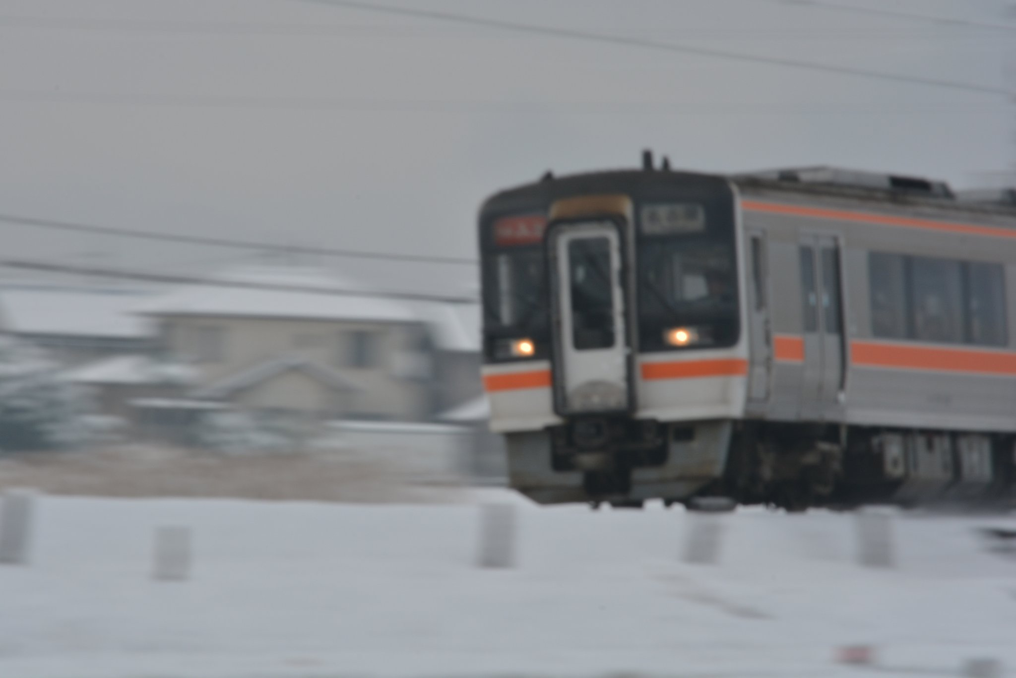 雪の中を疾走
