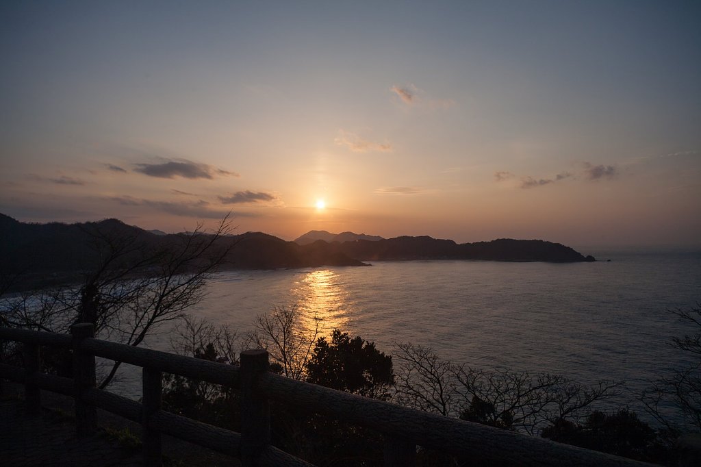 夕方には綺麗な夕焼けに。