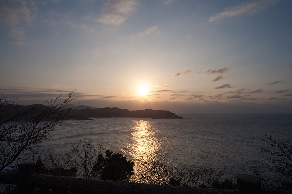 陸上岬の夕焼け-1。