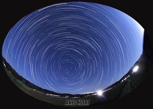 山里の星空風景。