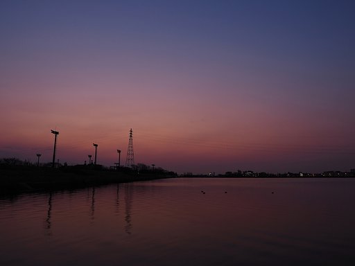 春霞の夜明け