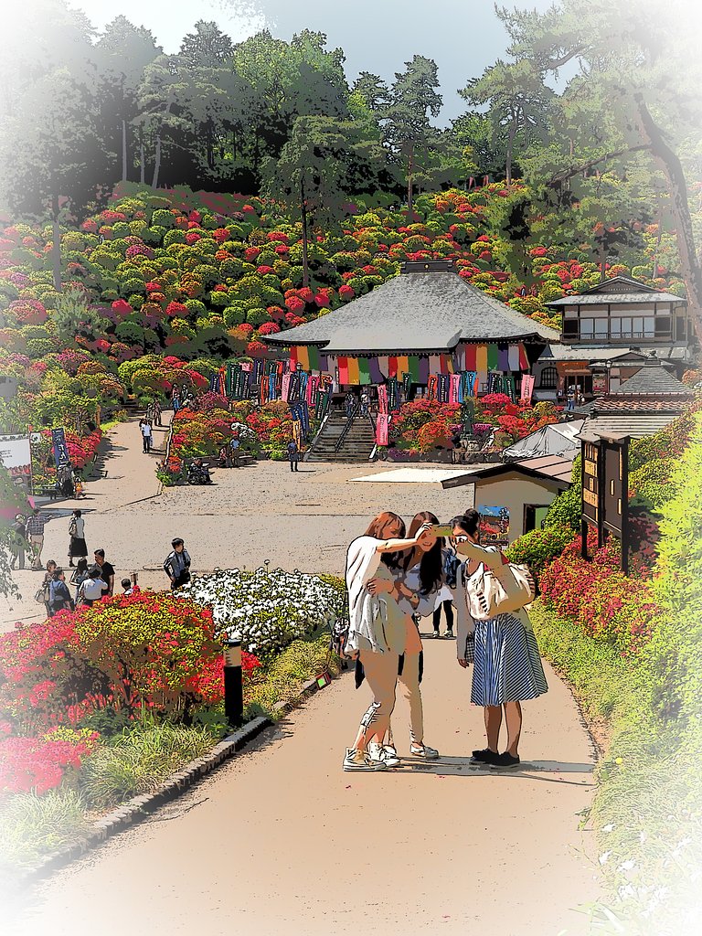 坂のある風景～塩船観音寺～