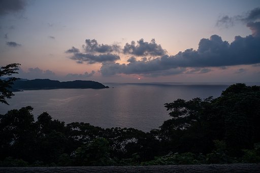 陸上岬の日の入り!