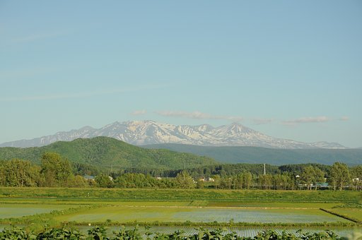 かすかに見える大雪山