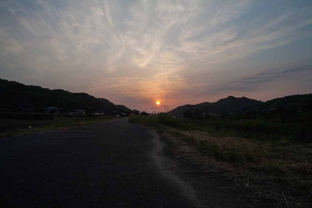 夕陽のいり。