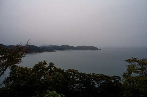 雨の展望駐車場。