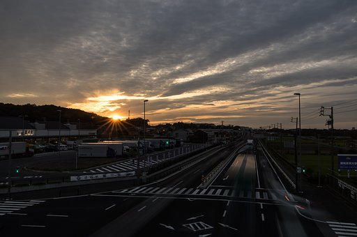 藤川宿に沈む
