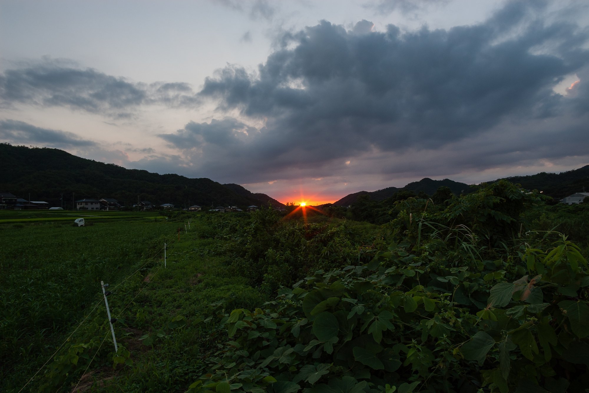 素晴らしい夕空。