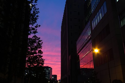 日比谷の夕焼け