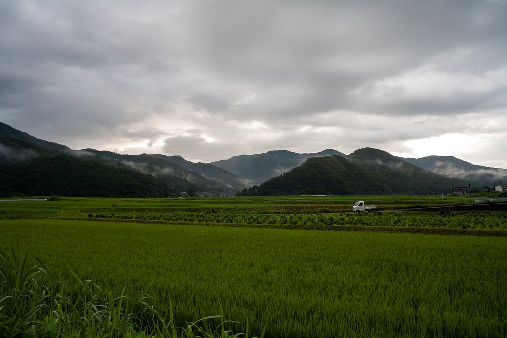 水田地帯から・・。