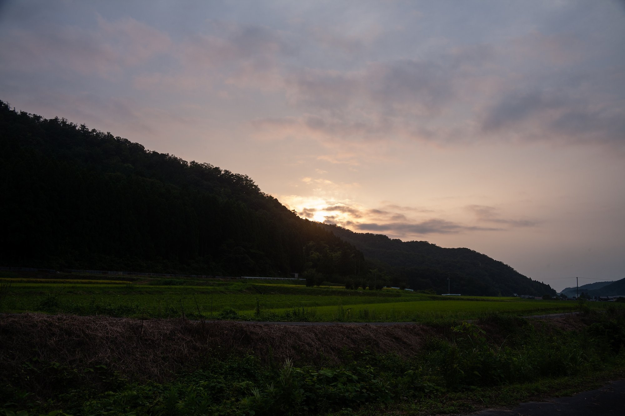 何とか夕焼けに。