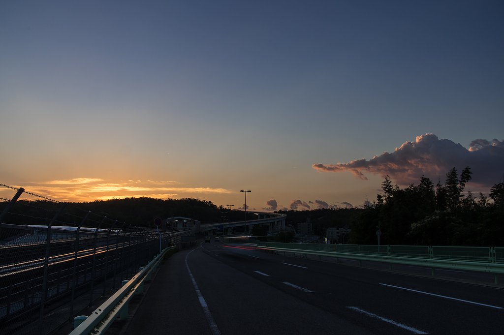 透明な日没