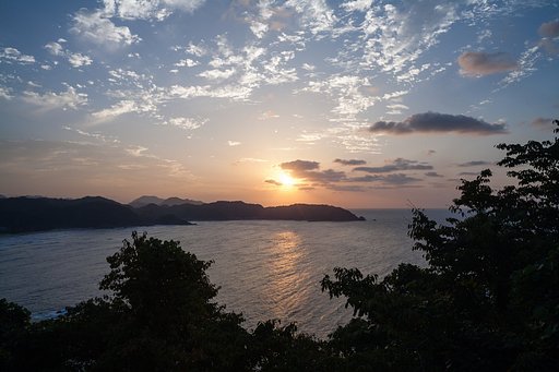 日本海の夕焼け。