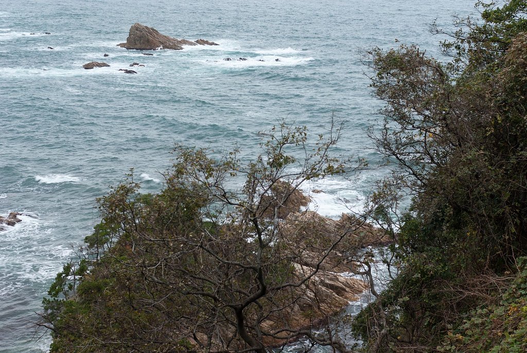 田後部落の奥から最初に足元に見える島。