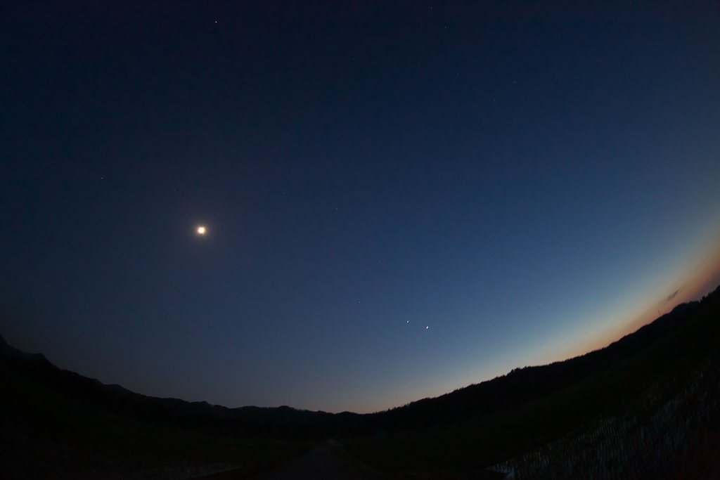 月、木星そして金星