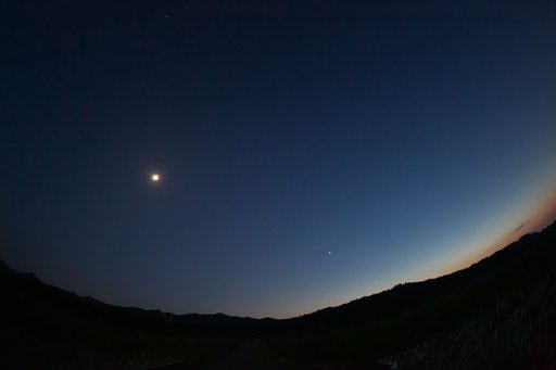 月、木星そして金星