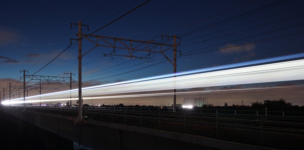 JR電車の光跡1