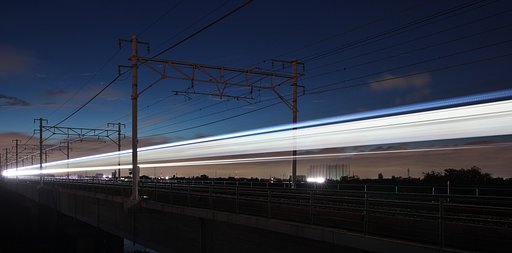 JR電車の光跡1