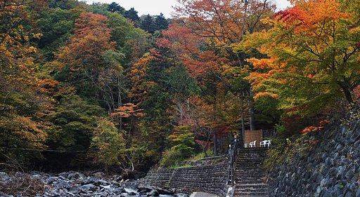 渓流沿いの露天風呂