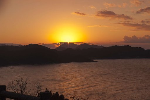陸上岬の夕焼け-5。